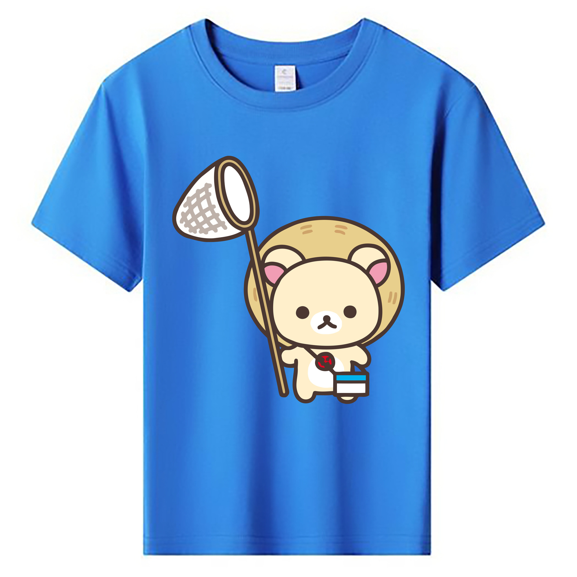 （画像用） リラックマ リラックマ キイロイトリ Rilakkuma Korilakkuma Kiiroitori 綿100％キッズTシャツ（フロントプリント）